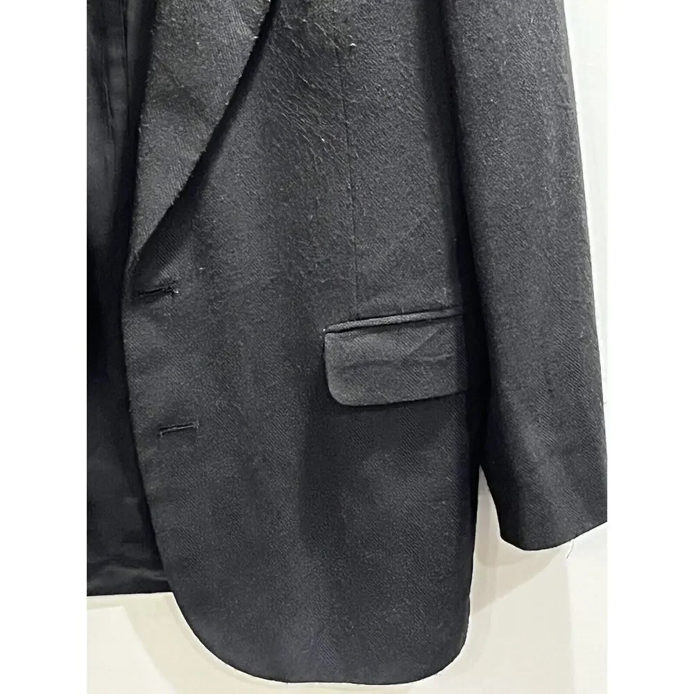 Oscar De La Renta Sports Coat Men 42R‎ Black Blazer Single Breasted Jacket